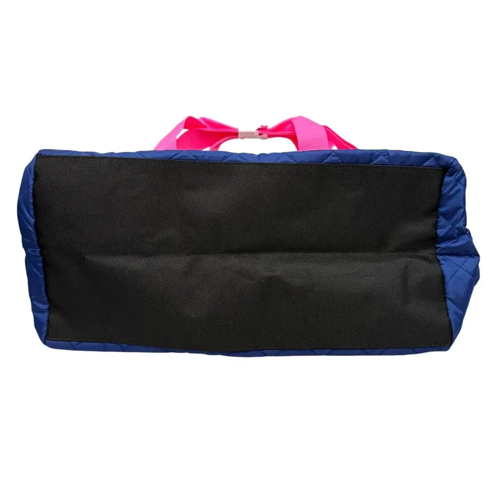 Live Justice Pink Blue Quilted Duffel Gym Dance Bag NWT 18x10x8